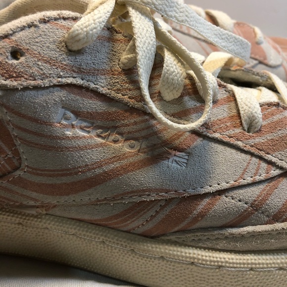 Reebok Club C 85 Men’s Size 11 Sneakers pink swirl design suede - Picture 5 of 12